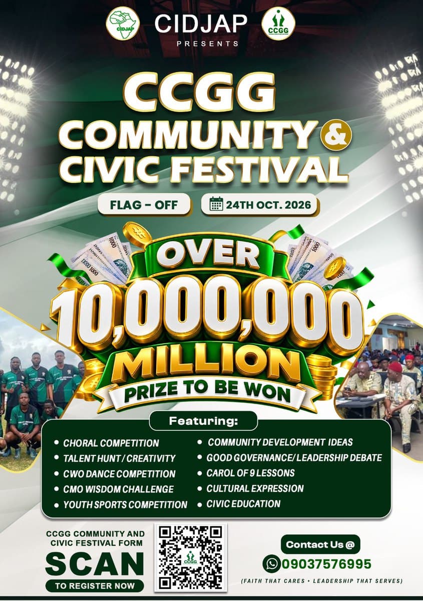 CCGG Community & Civic Festival, flag-off 24 October 2026