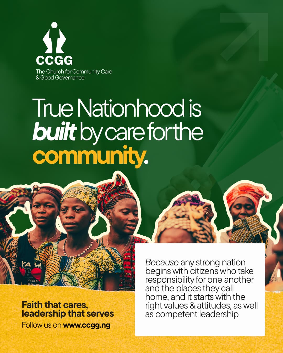 CCGG campaign: True nationhood is built by care for the community